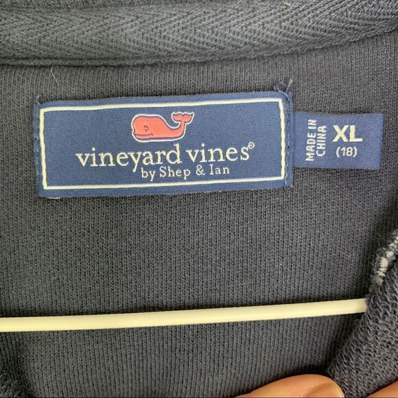 Vineyard Vines Blue Shep Shirt/ Half Zip Sz XL Boys - Picture 4 of 13